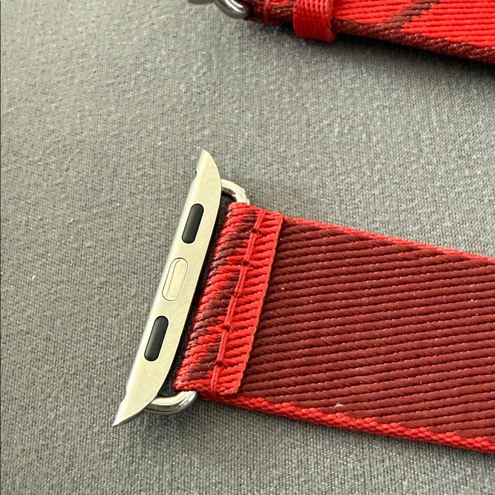 Hermes Red Apple Watch Band 45mm - Picture 3 of 5